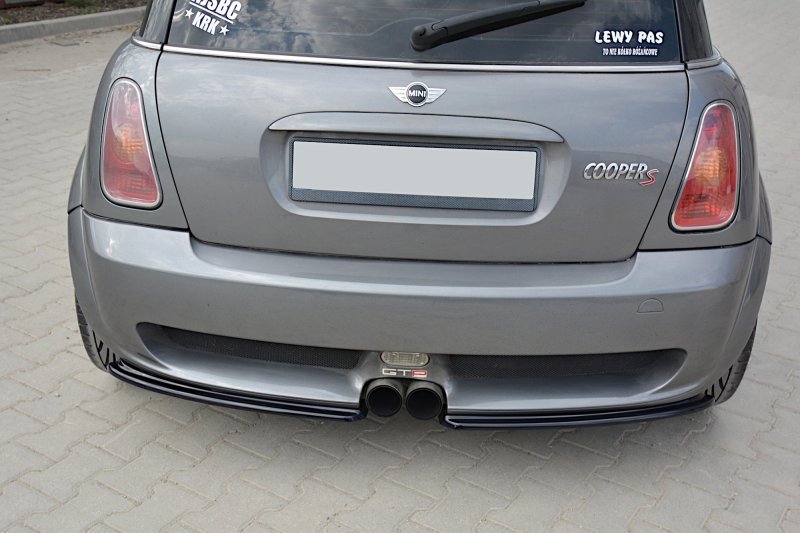 Maxton Heck Ansatz Flaps Diffusor für MINI R53 COOPER S JCW schwarz Hochglanz MC-S-1-53-JCW-RSD1-G