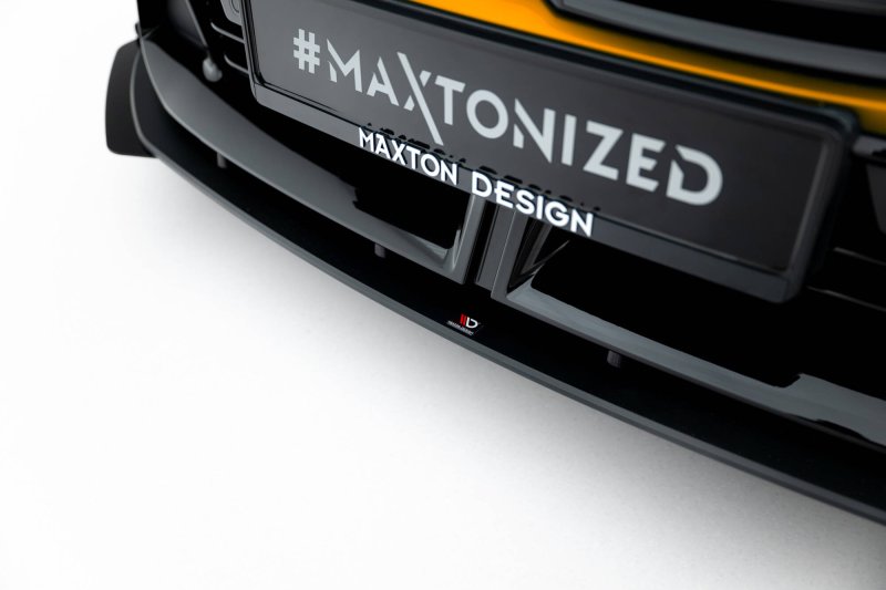 Maxton Street Pro Front Ansatz + Flaps BMW M135i F70 schwarz Hochglanz BM170MPACKCNC-FD1BRB+FSF1-G