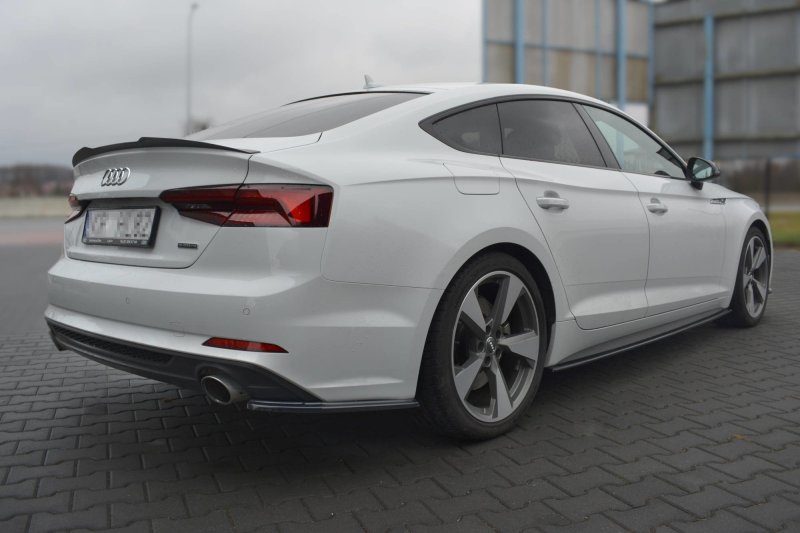 Maxton Seitenschweller Ansatz für Audi S5 / A5 S-Line F5 Sportback  schwarz Hochglanz AU-A5-2-SLINE-SB-SD1-G