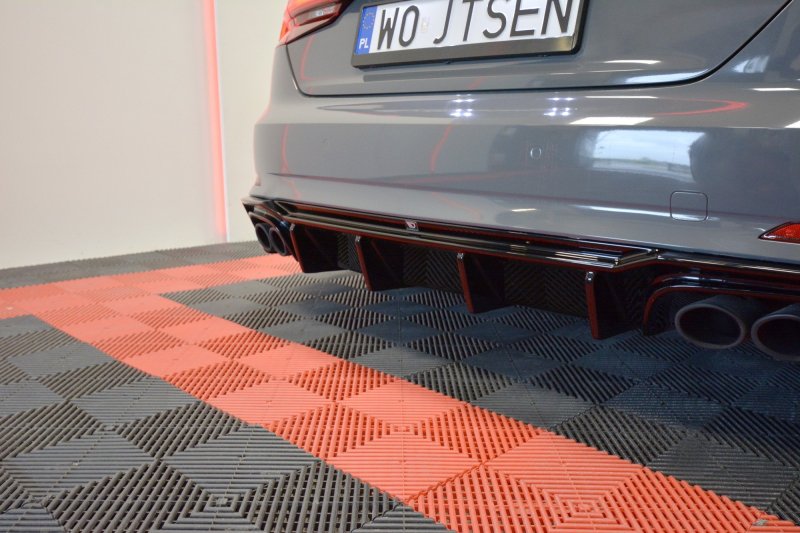 Maxton Diffusor Heck Ansatz für Audi S5 F5 Coupe / Sportback schwarz Hochglanz AU-S5-2-RS1-G