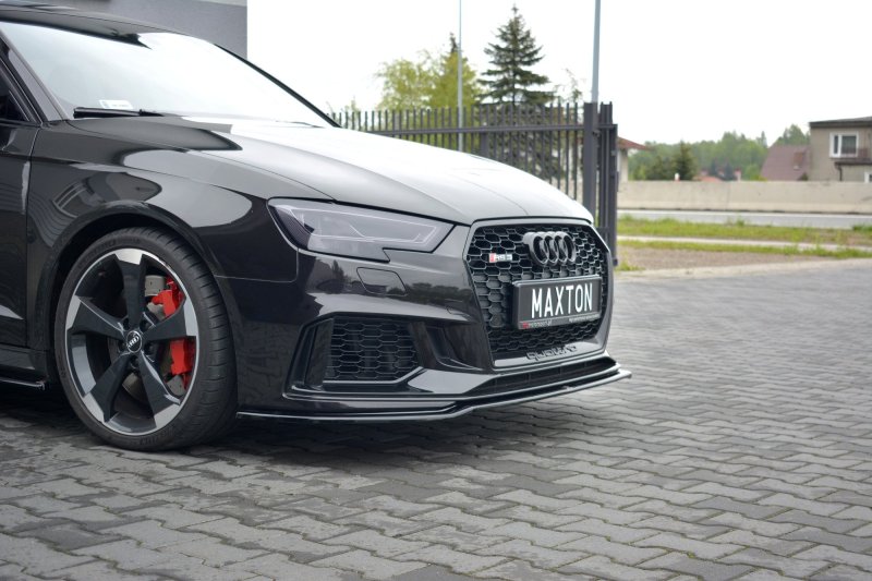 Maxton Front Ansatz V.2 für Audi RS3 8V FL Sportback schwarz Hochglanz AU-RS3-8VF-FD2-G