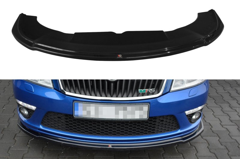 Maxton Front Ansatz V.2 für Skoda Octavia RS Mk2 FL schwarz Hochglanz SK-OC-2F-RS-FD2-G