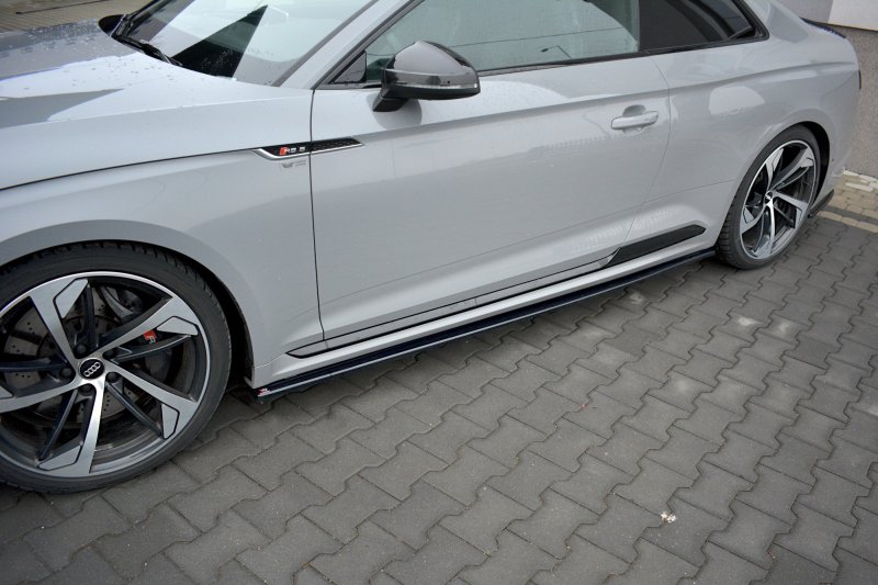 Maxton Seitenschweller Ansatz für Audi RS5 F5 Coupe schwarz Hochglanz AU-RS5-2-SD1-G