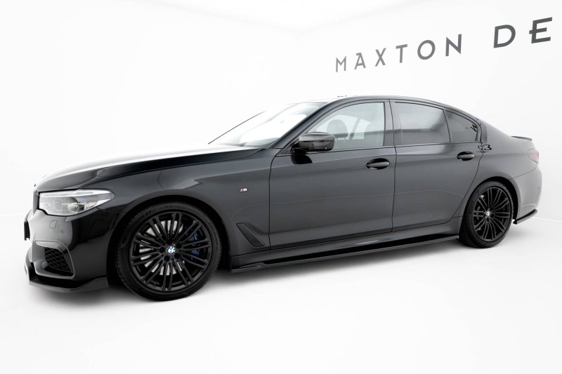 Maxton Seitenschweller Ansatz BMW M550i / M550d Limousine G30 / G30 Facelift schwarz Hochglanz BM-5-G30-MPACK-SD2-G