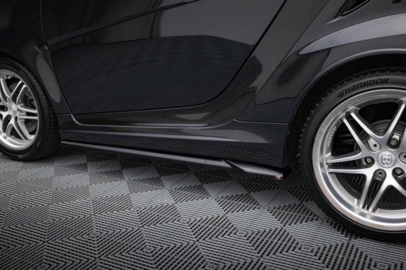 Maxton Seitenschweller Ansatz Brabus Smart Fortwo C451 Facelift schwarz Hochglanz BR-SM-FT-451-SD1-G