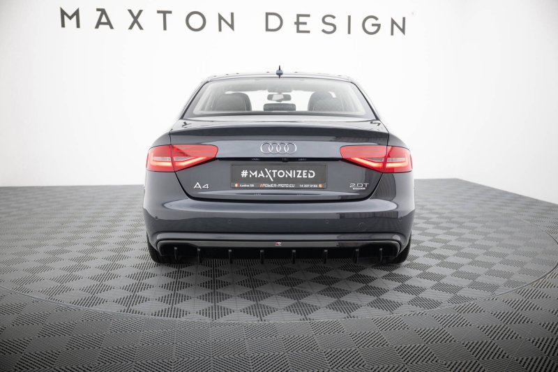 Maxton Diffusor Heck Ansatz Audi A4 B8 Facelift (Version ohne Auspuff) schwarz Hochglanz AU-A4-B8F-RS1-G