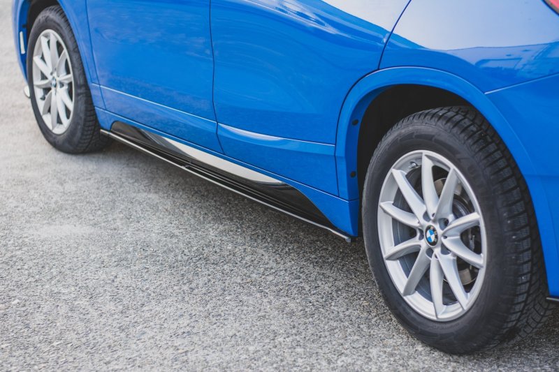 Maxton Seitenschweller Ansatz für BMW X2 F39 M-Paket schwarz Hochglanz BM-X2-39-MPACK-SD1-G