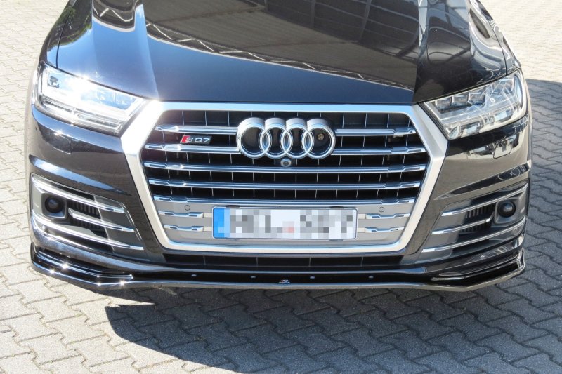 Maxton Front Ansatz für Audi SQ7 / Q7 S-Line Mk.2 schwarz Hochglanz AU-SQ7-2-FD1-G