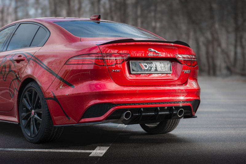 Maxton Diffusor Heck Ansatz Jaguar XE R-Dynamic X760 Facelift schwarz Hochglanz JA-XE-1F-RDYNAMIC-RS1-G