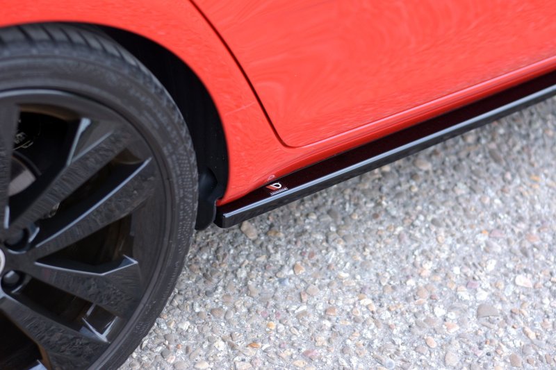 Maxton Seitenschweller Ansatz für Skoda Fabia RS Mk2 schwarz Hochglanz SK-FA-2-RS-SD1-G