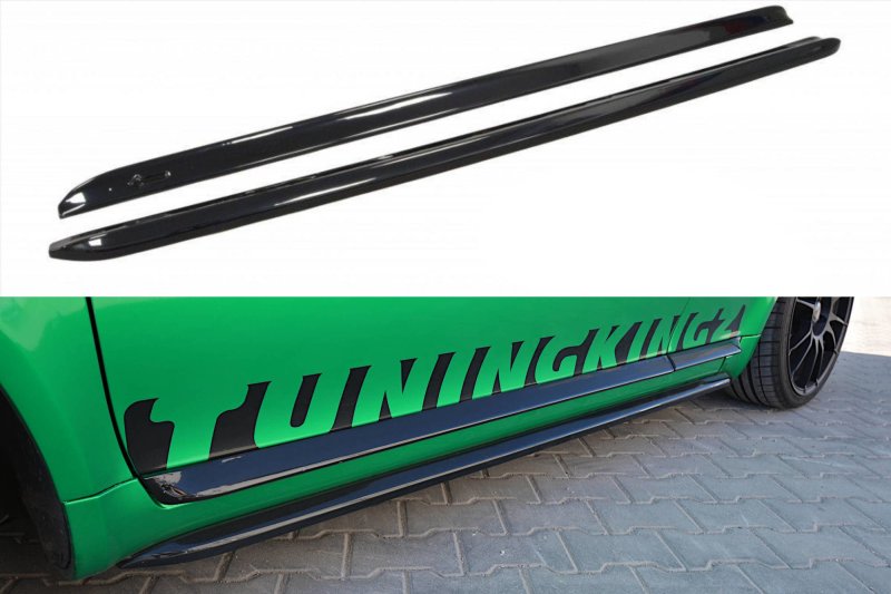 Maxton Seitenschweller Ansatz für AUDI S3 8L schwarz Hochglanz AU-S3-8L-SD1-G