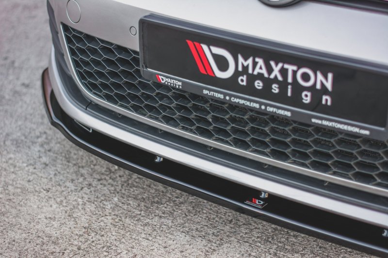 Maxton Front Ansatz V.1 für VW Golf 7 GTI  schwarz Hochglanz VW-GO-7-GTI-FD1-G