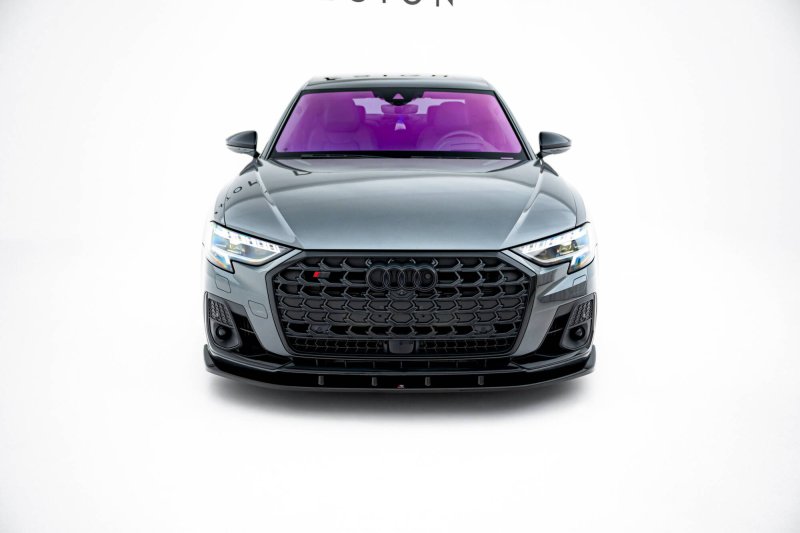 Maxton Front Ansatz V.1 Audi S8 / A8 S-Line D5 Facelift schwarz Hochglanz AU-S8-D5F-FD1-G