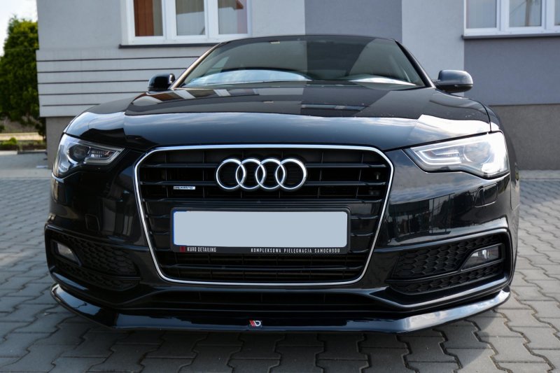 Maxton Front Ansatz V.1 für Audi S5 / A5 S-Line 8T FL schwarz Hochglanz AU-A5-1F-SLINE-FD1-G