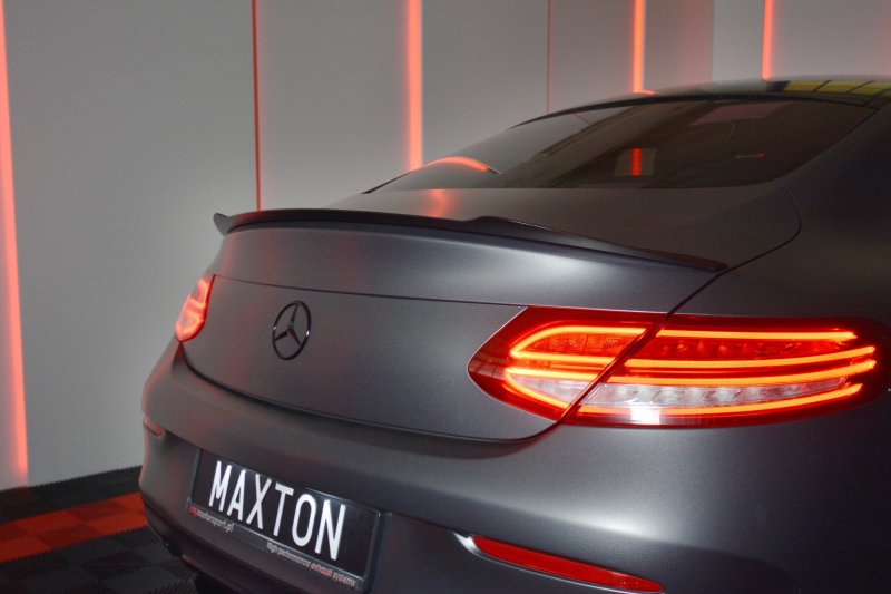 Maxton Spoiler CAP für MERCEDES- BENZ C-KLASSE W205 COUPE AMG-LINE schwarz Hochglanz ME-C-205-AMGLINE-C-CAP1-G