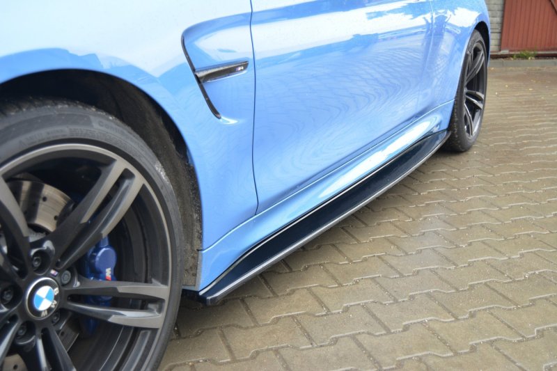 Maxton Seitenschweller Ansatz für BMW M4 F82 schwarz Hochglanz BM-4-32-M-SD1-G