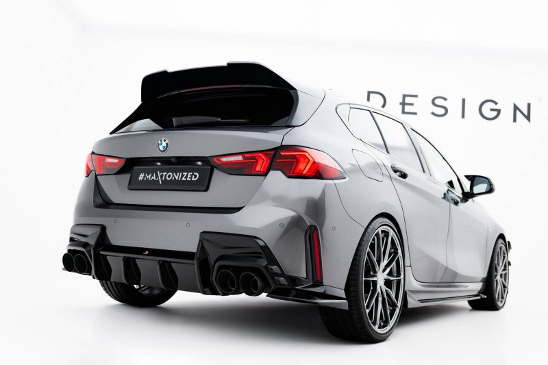 Maxton Heck Ansatz Flaps Diffusor V.2 BMW 1er M-Paket F70 schwarz Hochglanz BM-1-70-M-RSD2-G
