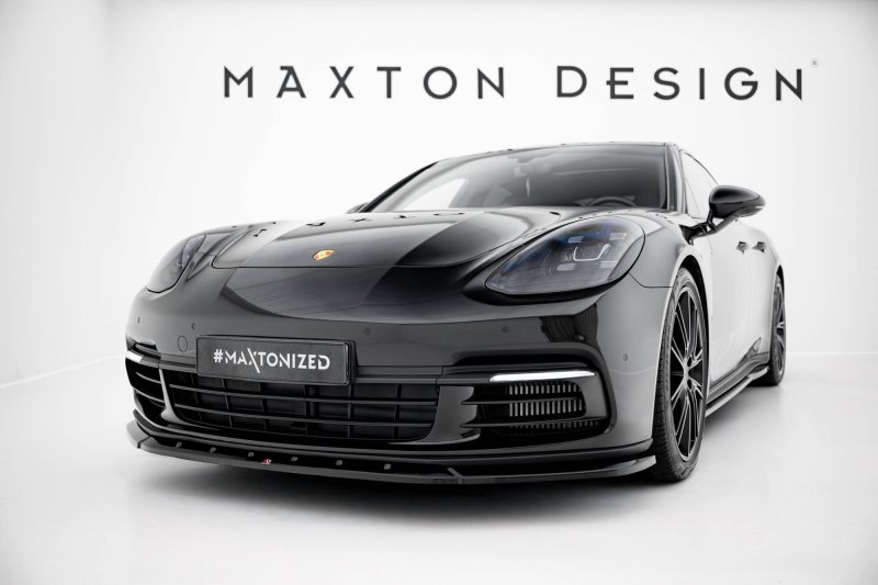 Maxton Front Ansatz V.1 Porsche Panamera E-Hybrid / Panamera 4S 971 schwarz Hochglanz PO-PA-971-H-FD3-G