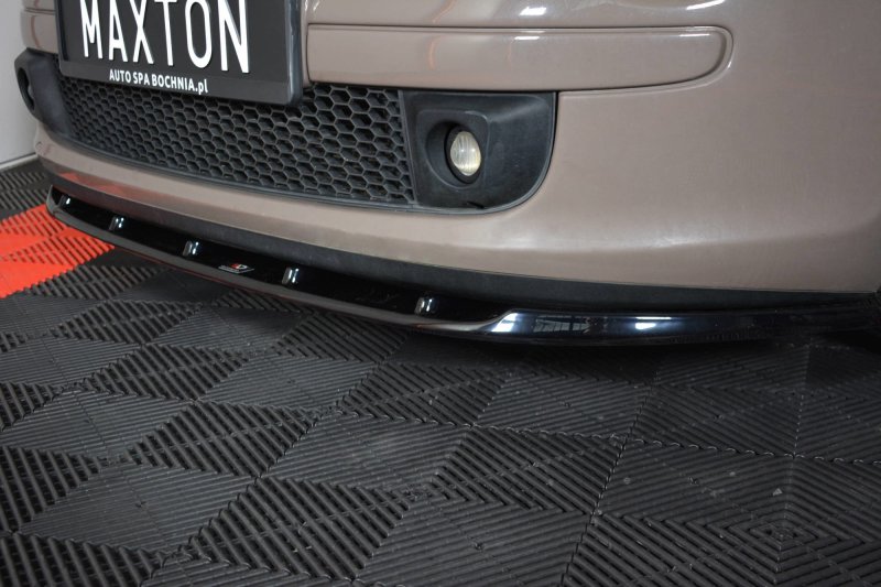 Maxton Front Ansatz V.1 für FIAT 500 HATCHBACK vor Facelift schwarz Hochglanz FI-500-FD1-G