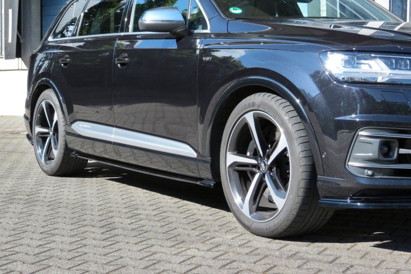 Maxton Seitenschweller Ansatz für Audi SQ7 / Q7 S-Line Mk.2 schwarz Hochglanz AU-SQ7-2-SD1-G