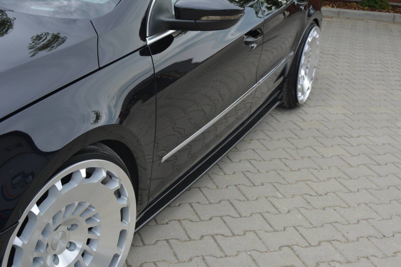 Maxton Seitenschweller Ansatz für VW PASSAT CC STANDARD schwarz Hochglanz VW-PA-CC-SD1-G
