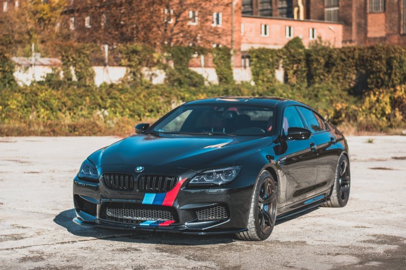 Maxton Front Ansatz V.2 für BMW M6 F06 Gran Coupe schwarz Hochglanz BM-6-06-M-GC-FD2-G