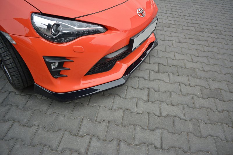 Maxton Front Ansatz V.1 für TOYOTA GT86 FACELIFT schwarz Hochglanz TO-GT86-1F-FD1-G
