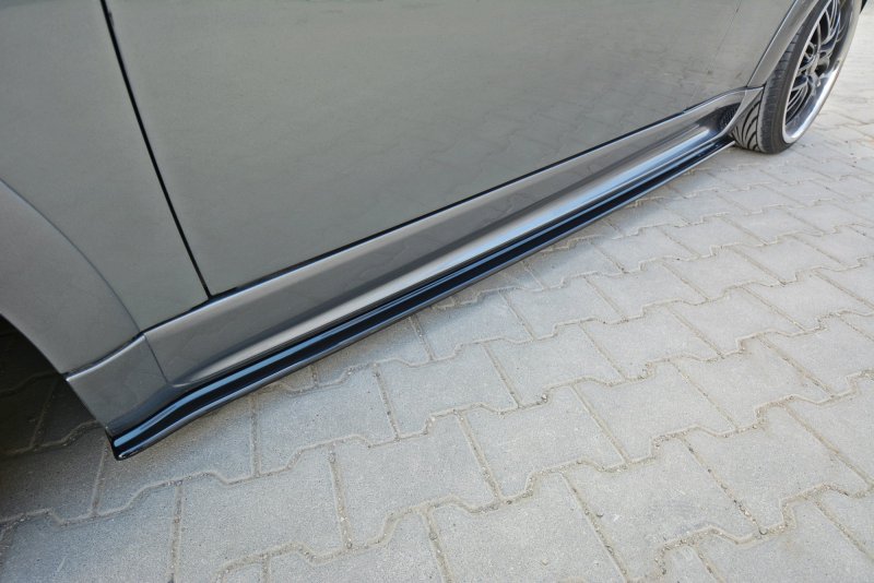 Maxton Seitenschweller Ansatz für MINI R53 COOPER S JCW schwarz Hochglanz MC-S-1-53-JCW-SD1-G