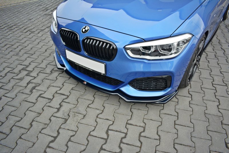 Maxton Front Ansatz V.2 für BMW 1er F20/F21 M-Power schwarz Hochglanz BM-1-F20F-M-FD2-G