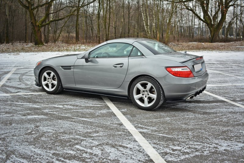 Maxton Seitenschweller Ansatz für Mercedes SLK R172 schwarz Hochglanz ME-SLK-R172-SD1-G
