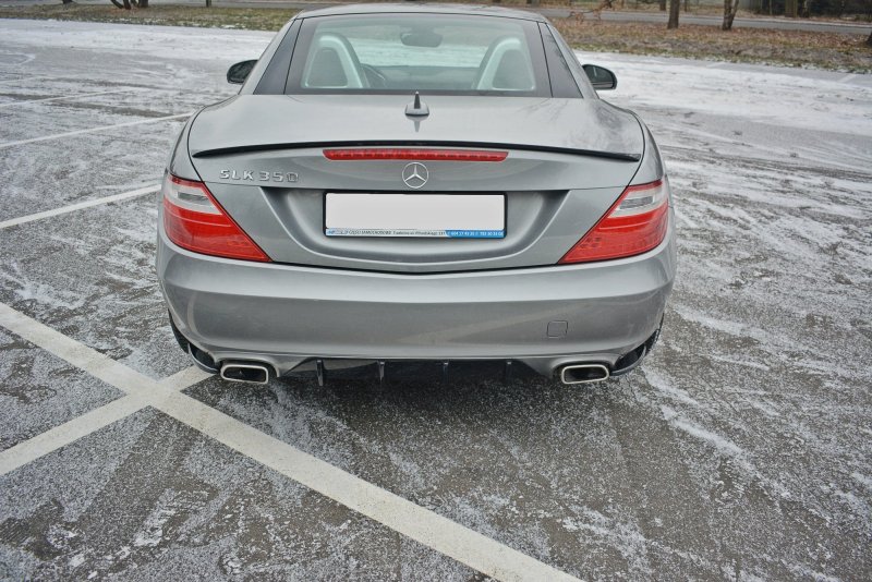 Maxton Heck Ansatz Flaps Diffusor V.1 für Mercedes SLK R172 schwarz Hochglanz ME-SLK-R172-RSD1-G