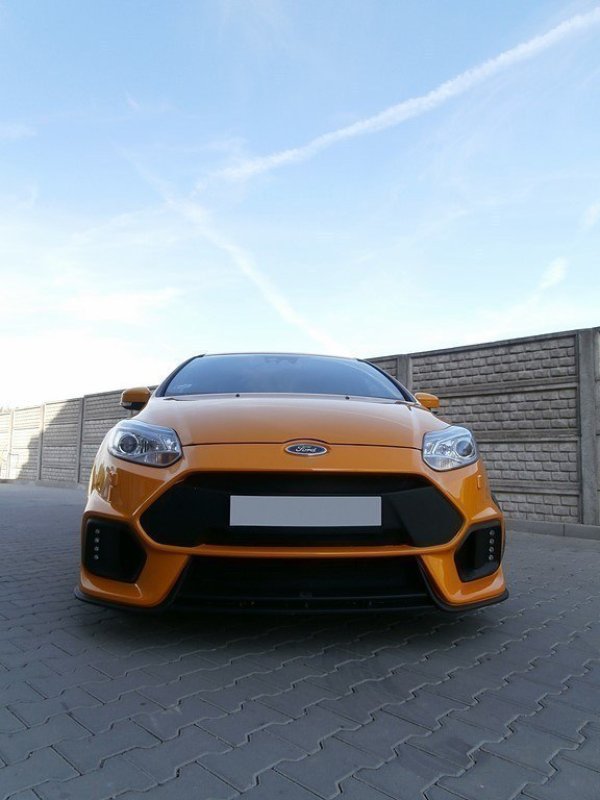 Maxton Frontstoßstange passend für FORD FOCUS MK3 VORFL (FOCUS RS 2015 LOOK) mit LED FO-FO-3-RS-F1-LED