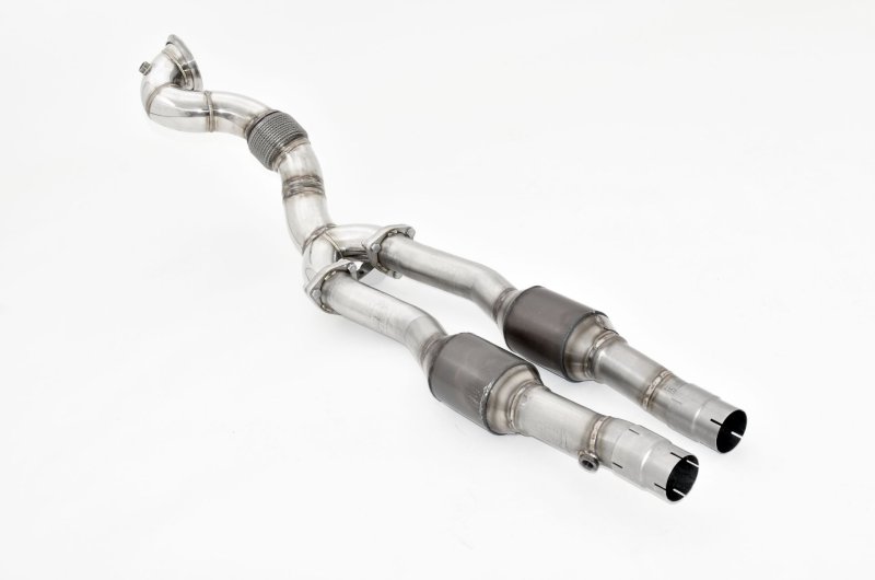 Friedrich Motorsport 1x90mm / 2x70mm Downpipe mit 200 Zellen Sport-Kat. Audi TTRS 8S Quattro 681004RS-DPKATG