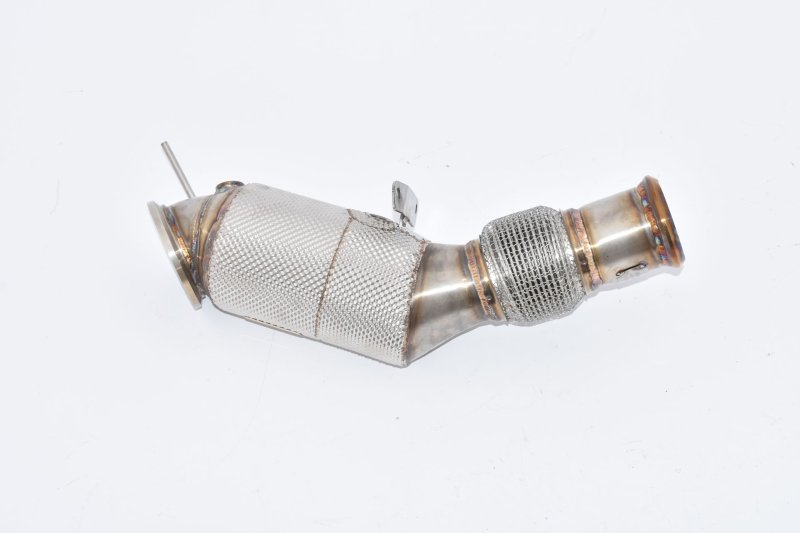 Friedrich Motorsport 90>>>76mm Downpipe mit 200 Zellen Sport-Kat. Edelstahl 681352TL-DPKAECE