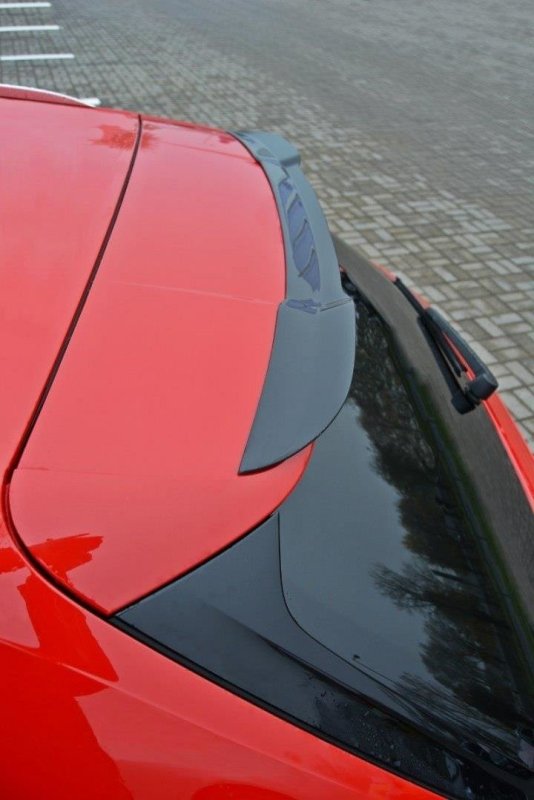 Maxton Spoiler CAP für Audi S4 / A4 S-Line B9 Avant schwarz Hochglanz AU-A4-B9-SLINE-AV-CAP1-G