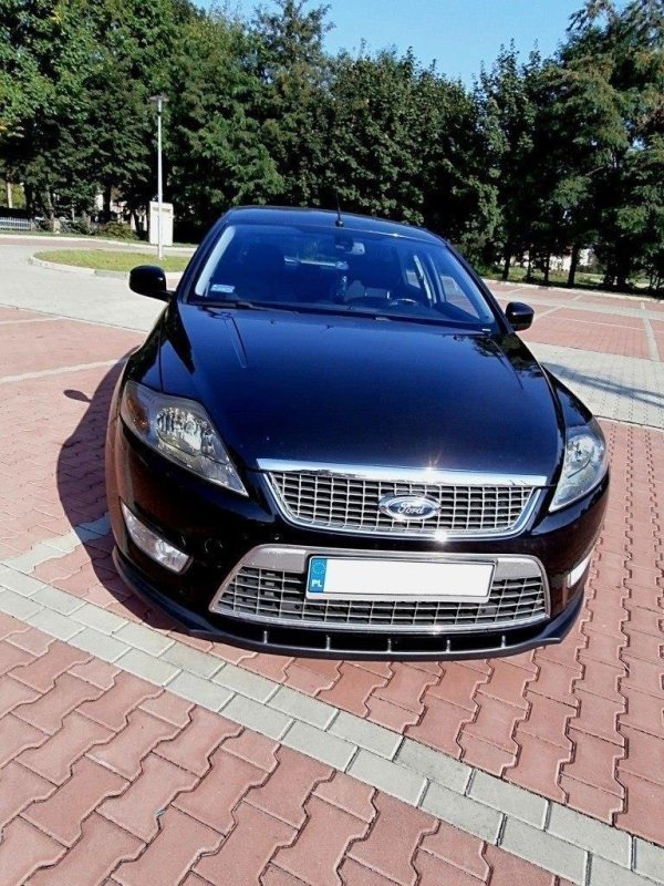 Maxton Front Ansatz für FORD MONDEO MK4 vor Facelift schwarz Hochglanz FO-MO-4-FD1-G