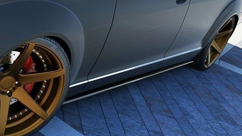 Maxton Seitenschweller Ansatz für MERCEDES S-KLASSE W221 LONG schwarz Hochglanz ME-S-W221-SD1-G
