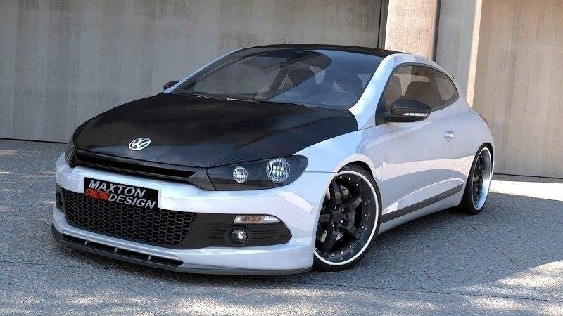 Maxton Front Ansatz für VW SCIROCCO R-LINE schwarz Hochglanz VW-SC-3-RLINE-FD1-G