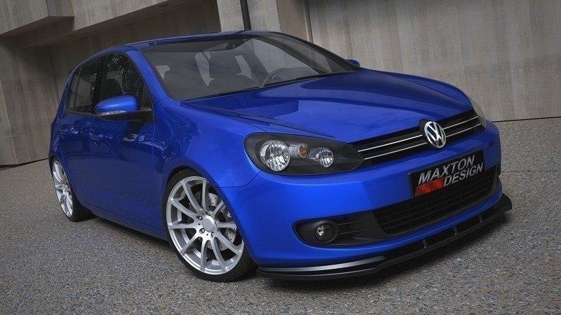 Maxton Front Ansatz für VW GOLF 6 schwarz Hochglanz VW-GO-6-FD1-G