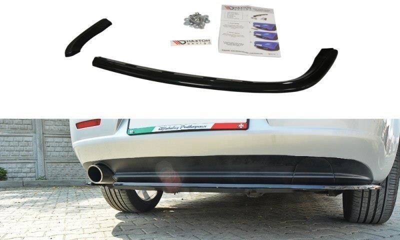 Maxton Mittlerer Diffusor Heck Ansatz für ALFA ROMEO 159  schwarz Hochglanz AL-159-RSD2-G