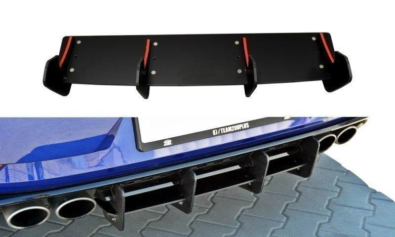 Maxton Diffusor Heck Ansatz für Heckschürze für VW GOLF 7 R Facelift VW-GO-7F-R-CNC-RS1