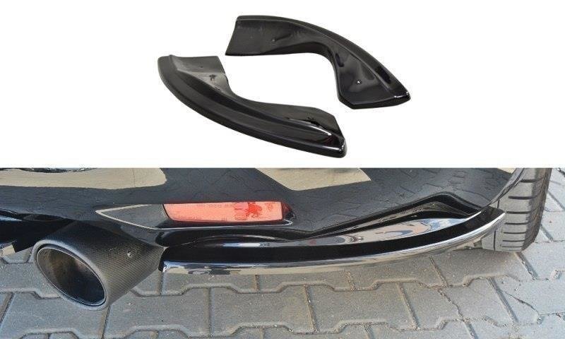 Maxton Heck Ansatz Flaps Diffusor für INFINITI QX70 schwarz Hochglanz IN-QX-70-1F-RSD1-G