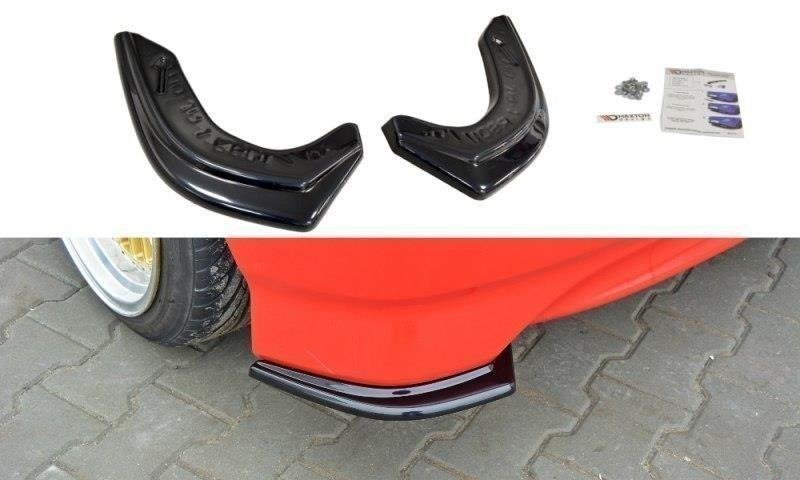 Maxton Heck Ansatz Flaps Diffusor für HONDA JAZZ MK1 schwarz Hochglanz HO-JA-1-RSD1-G