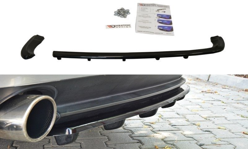 Maxton Mittlerer Diffusor Heck Ansatz für ALFA ROMEO 159 im DTM LOOK schwarz Hochglanz AL-159-RSD2+RD2-G
