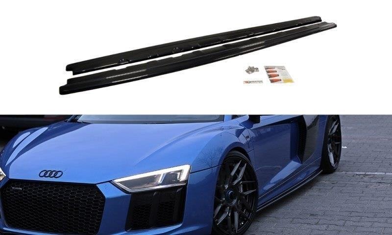 Maxton Seitenschweller Ansatz für Audi R8 Mk.2 schwarz Hochglanz AU-R8-2-SD1-G