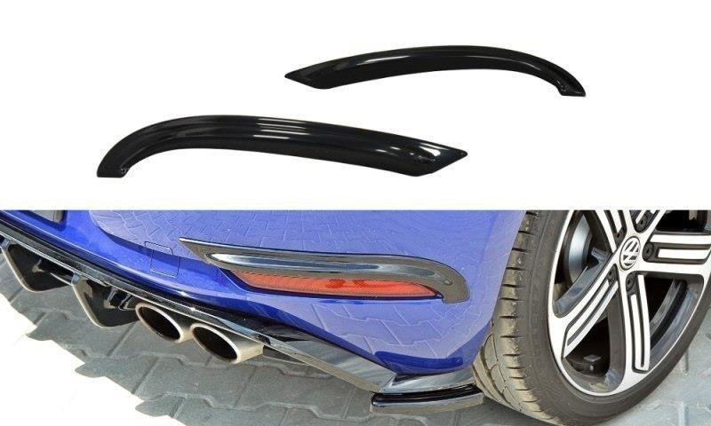 Maxton Hintere Rahmen Für Leuchten VW Golf 7 R / R-Line Facelift schwarz Hochglanz VW-GO-7F-R-RV1-G