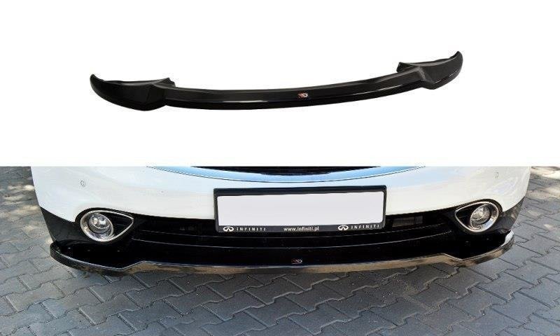 Maxton Front Ansatz für v.1 INFINITI QX70 schwarz Hochglanz IN-QX-70-1F-FD1-G