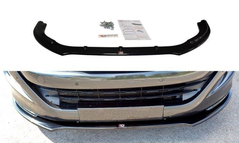 Maxton Front Ansatz V.2 für PEUGEOT RCZ schwarz Hochglanz PE-RCZ-1-FD2-G