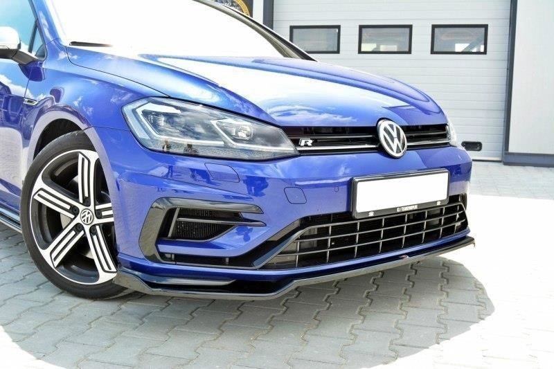 Maxton Front Ansatz V.2 für VW Golf 7 R / R-Line Facelift schwarz Hochglanz VW-GO-7F-R-FD2-G