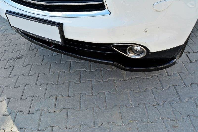 Maxton Front Ansatz für v.1 INFINITI QX70 schwarz Hochglanz IN-QX-70-1F-FD1-G